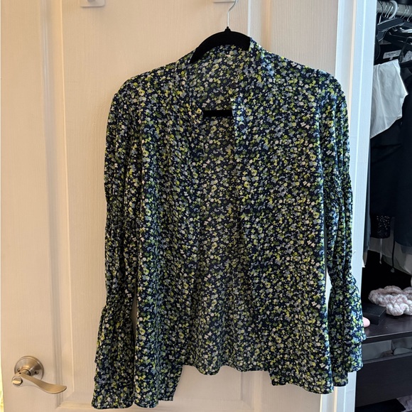 Michael Kors Tops - MICHAEL KORS Floral Open-Front Women’s Top in Navy and Green